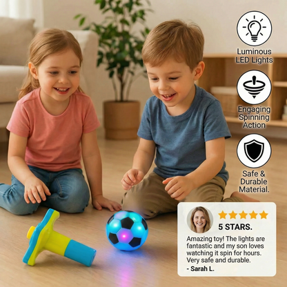 Luminous LED Football Spinning Top Toy