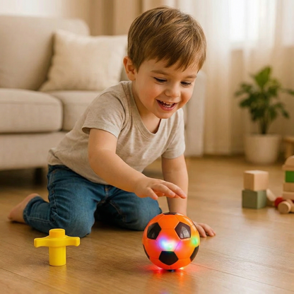 Luminous LED Football Spinning Top Toy