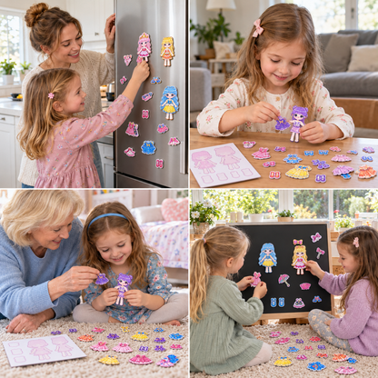 Princess Magnetic Dress-Up Set with 3D Stickers