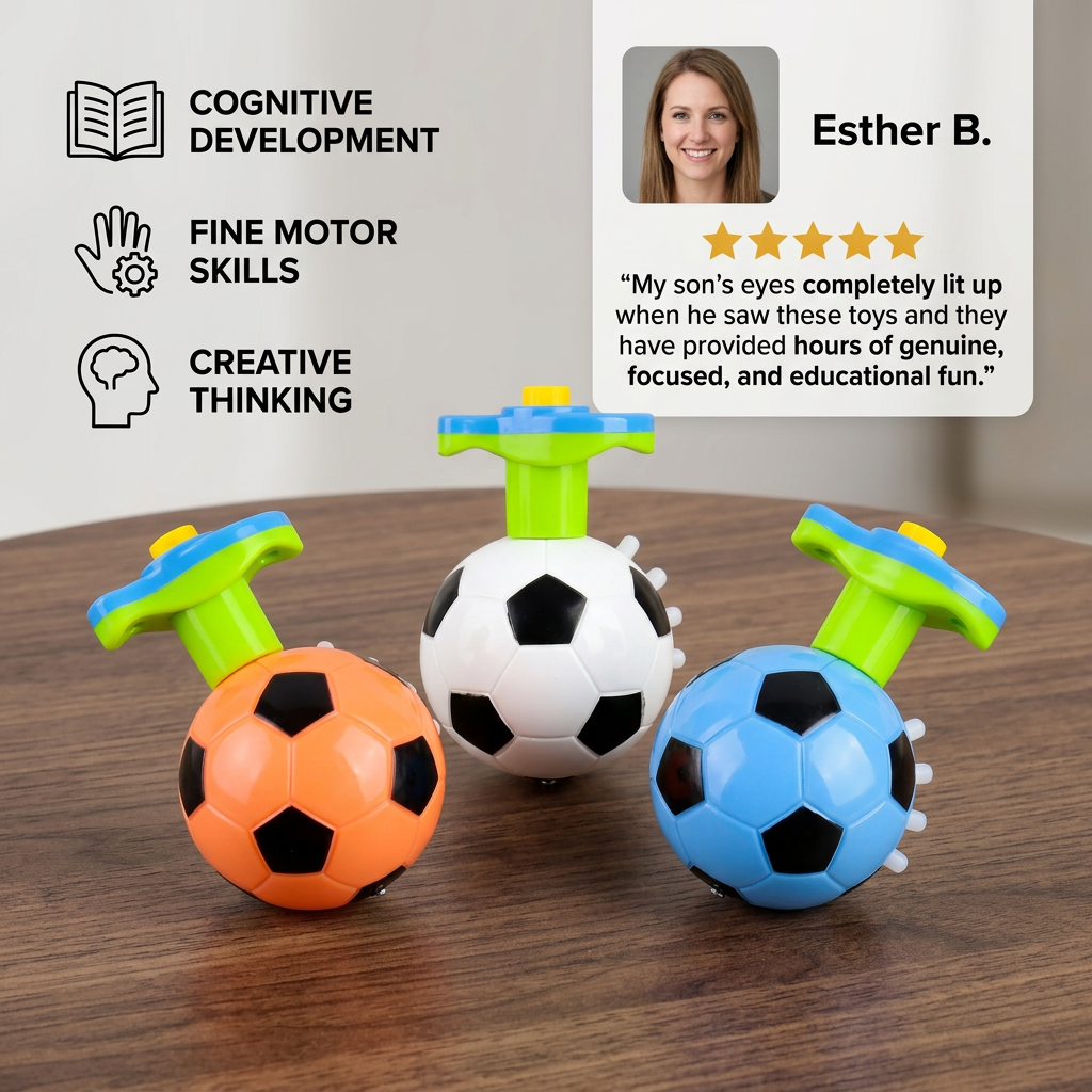 Interactive Light-Up Musical Spinning Top Toy for Kids