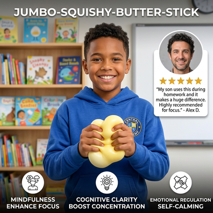 Jumbo Squishy Butter Stick – Slow-Rise Stress Ball & Sensory Fidget Toy