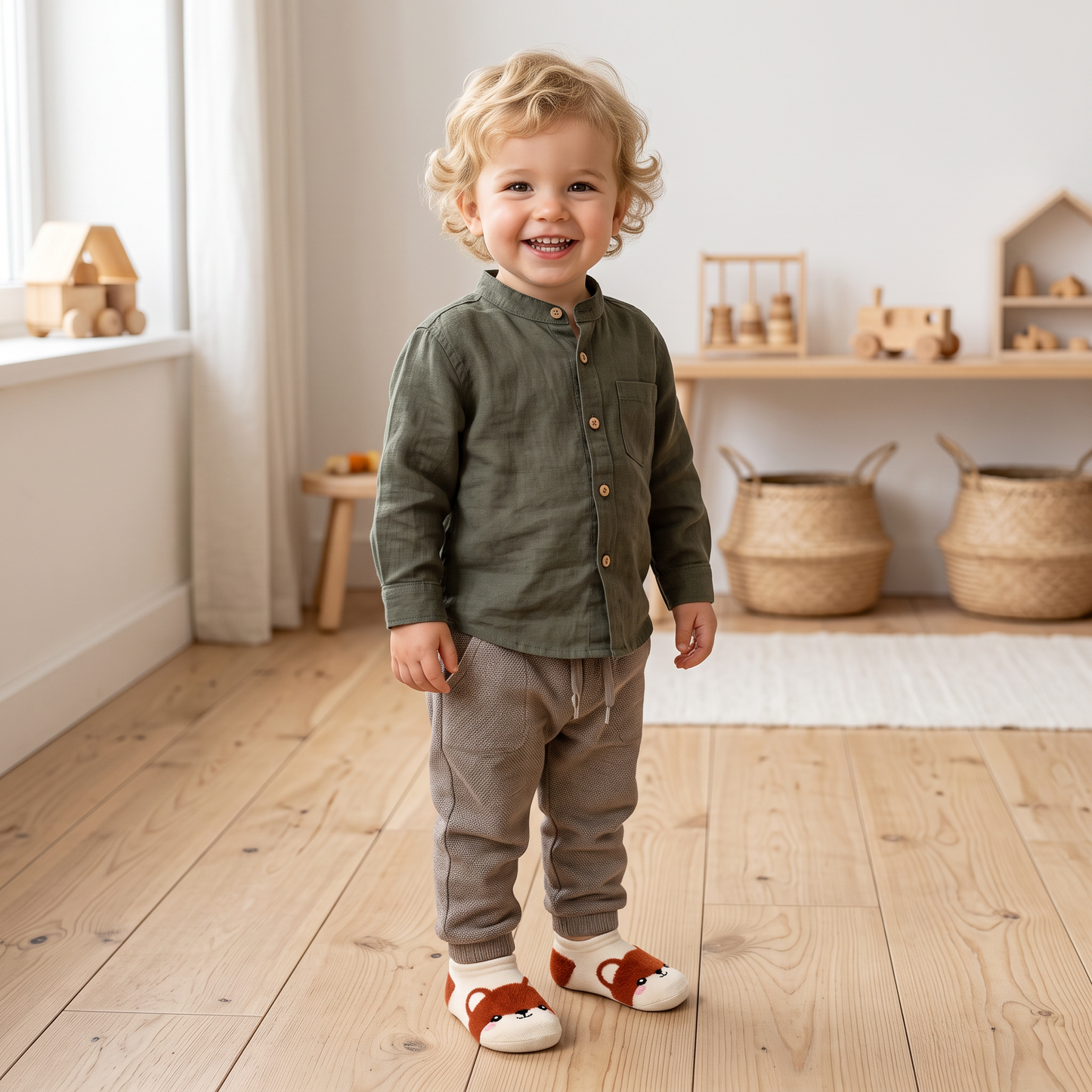 Non-Slip Cartoon Sock Shoes for Babies & Toddlers