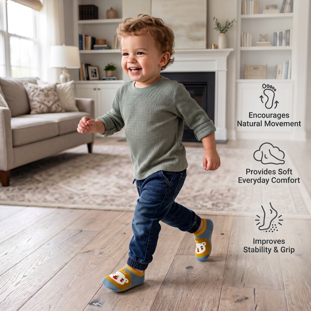 Non-Slip Cartoon Sock Shoes for Babies & Toddlers