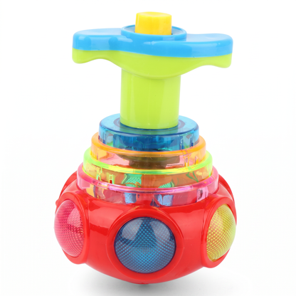 Interactive Light-Up Musical Spinning Top Toy for Kids