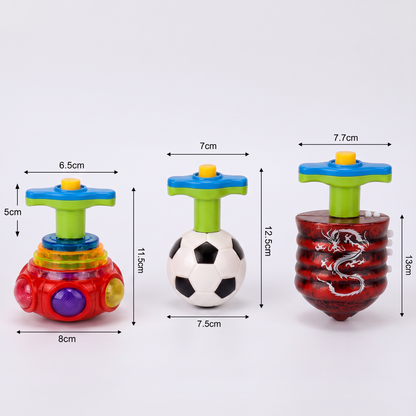 Interactive Light-Up Musical Spinning Top Toy for Kids