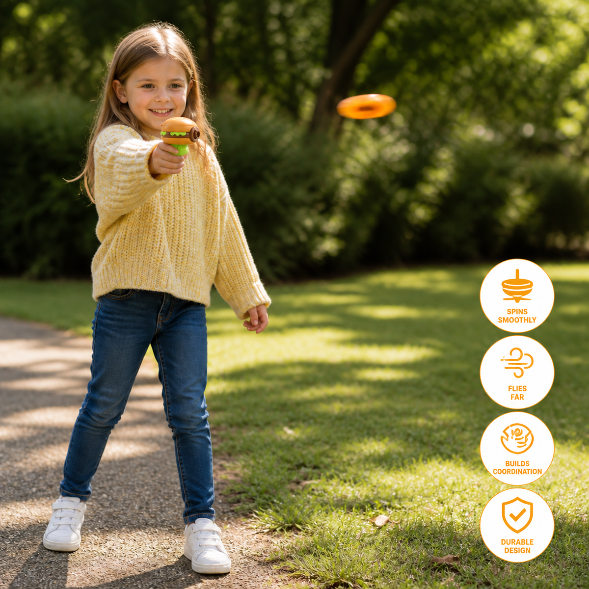 Kids’ 2-in-1 Spinning Top & Flying Spinner Launcher