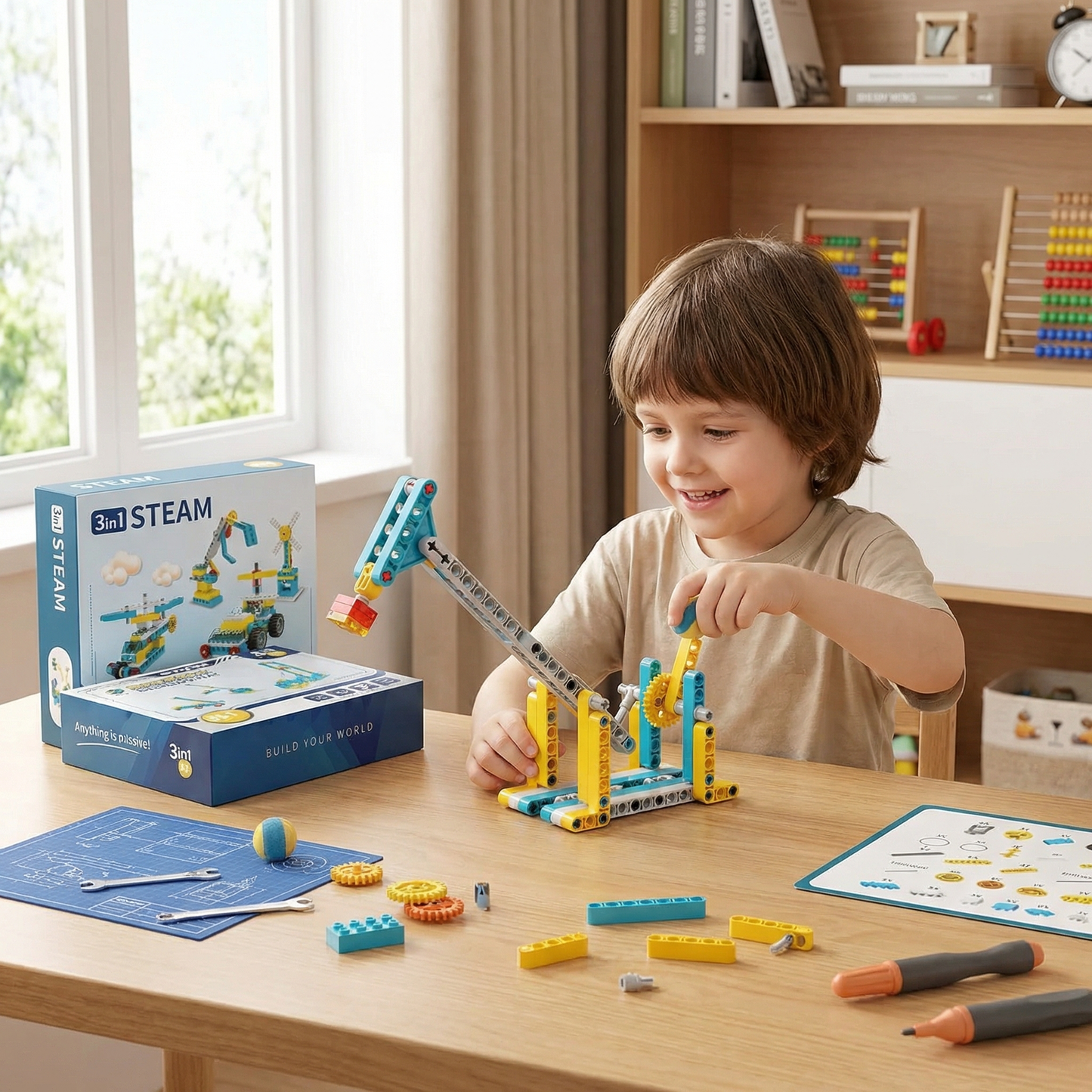3in1 Science and Engineering Building Blocks Play Set