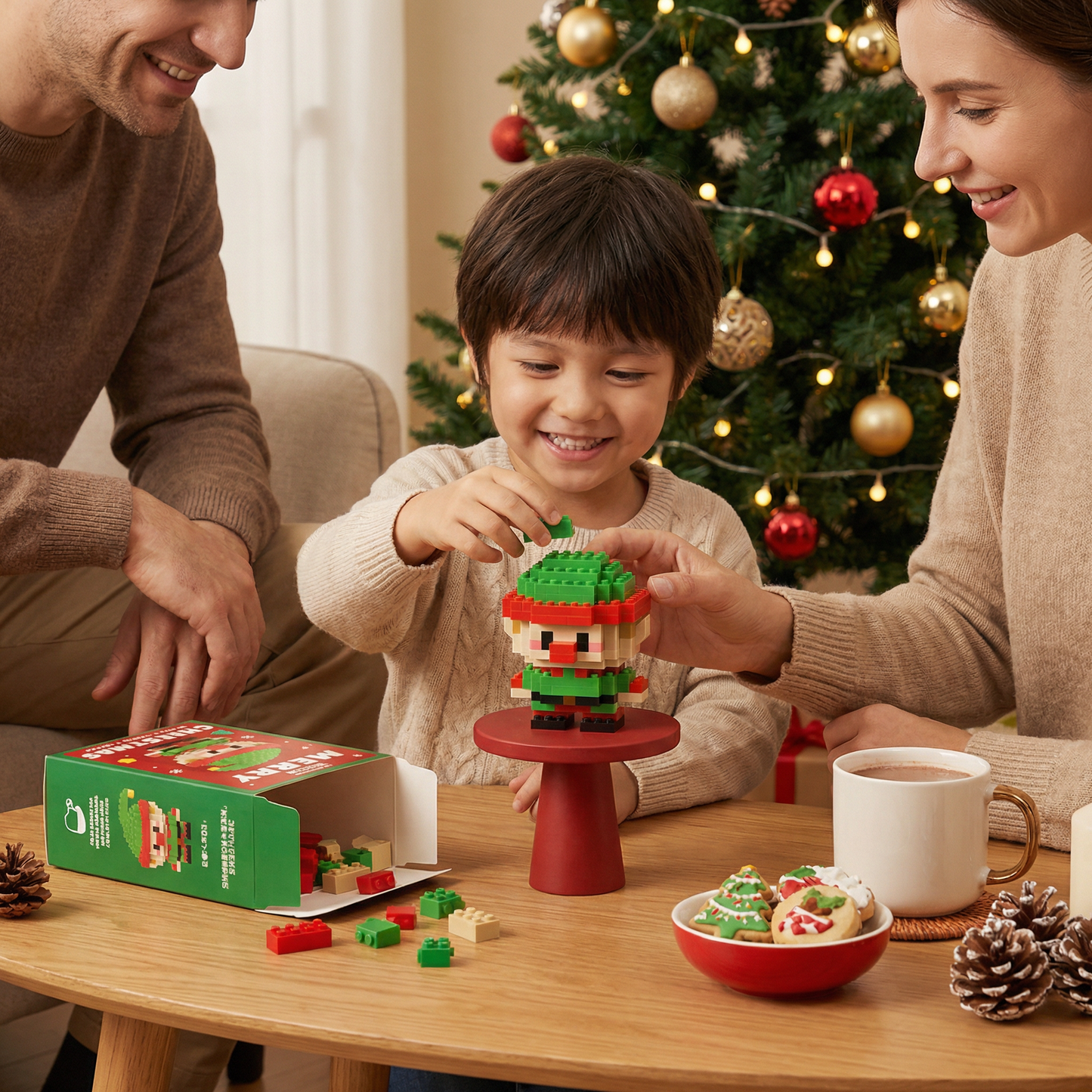 Building block Christmas figures – fun for the whole family