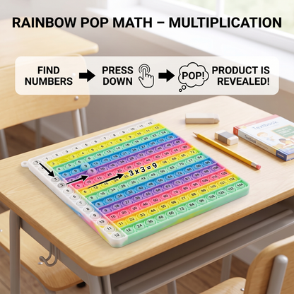 Rainbow Pop Math – Multiplication Fidget Learning Toy