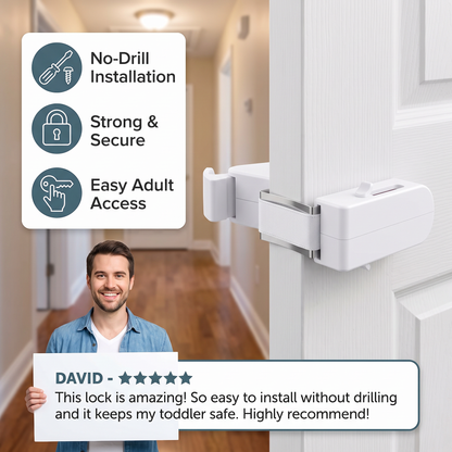 No-Drill Child Safety Door Lock