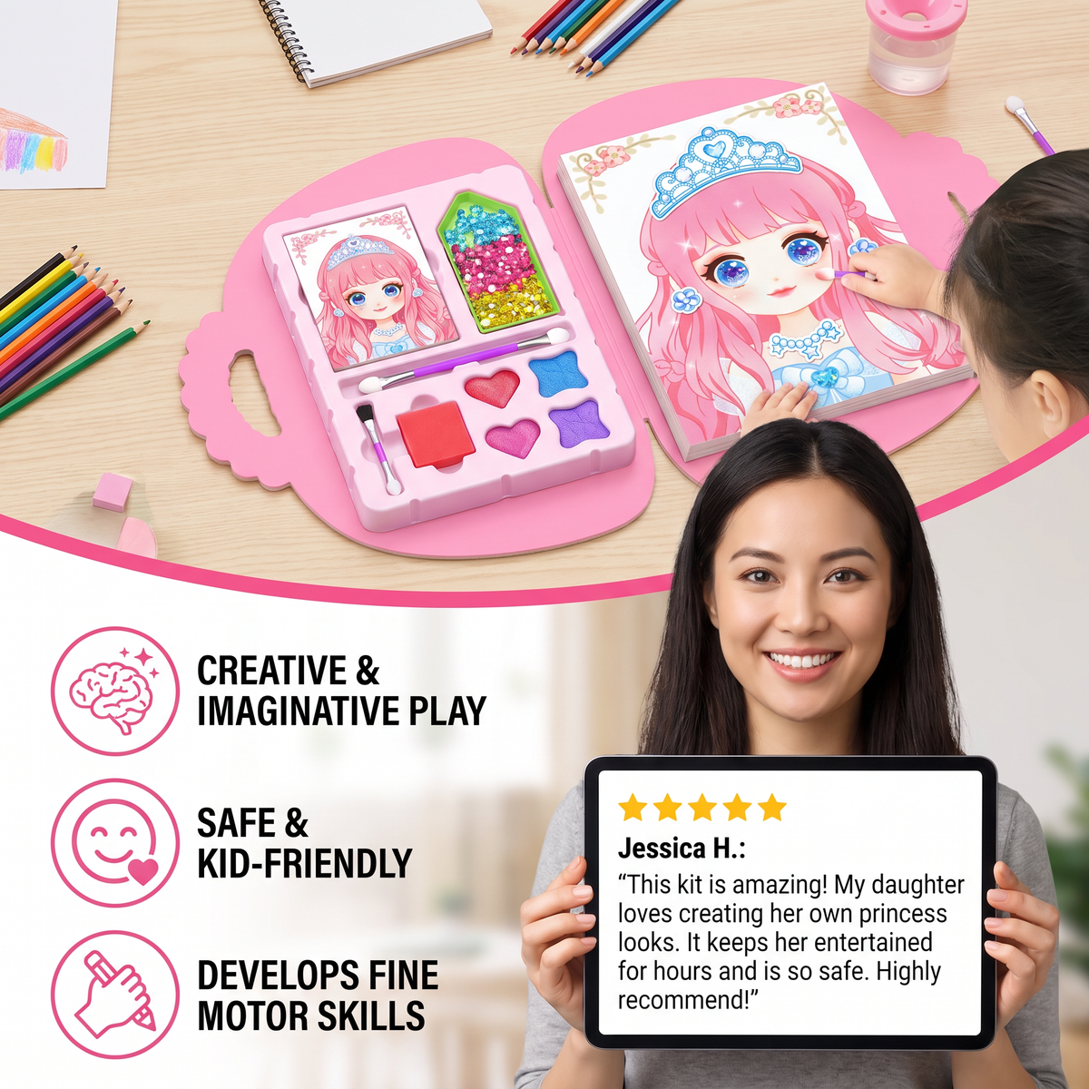 Princess Diamond Painting & Foil Art Book Craft Kit