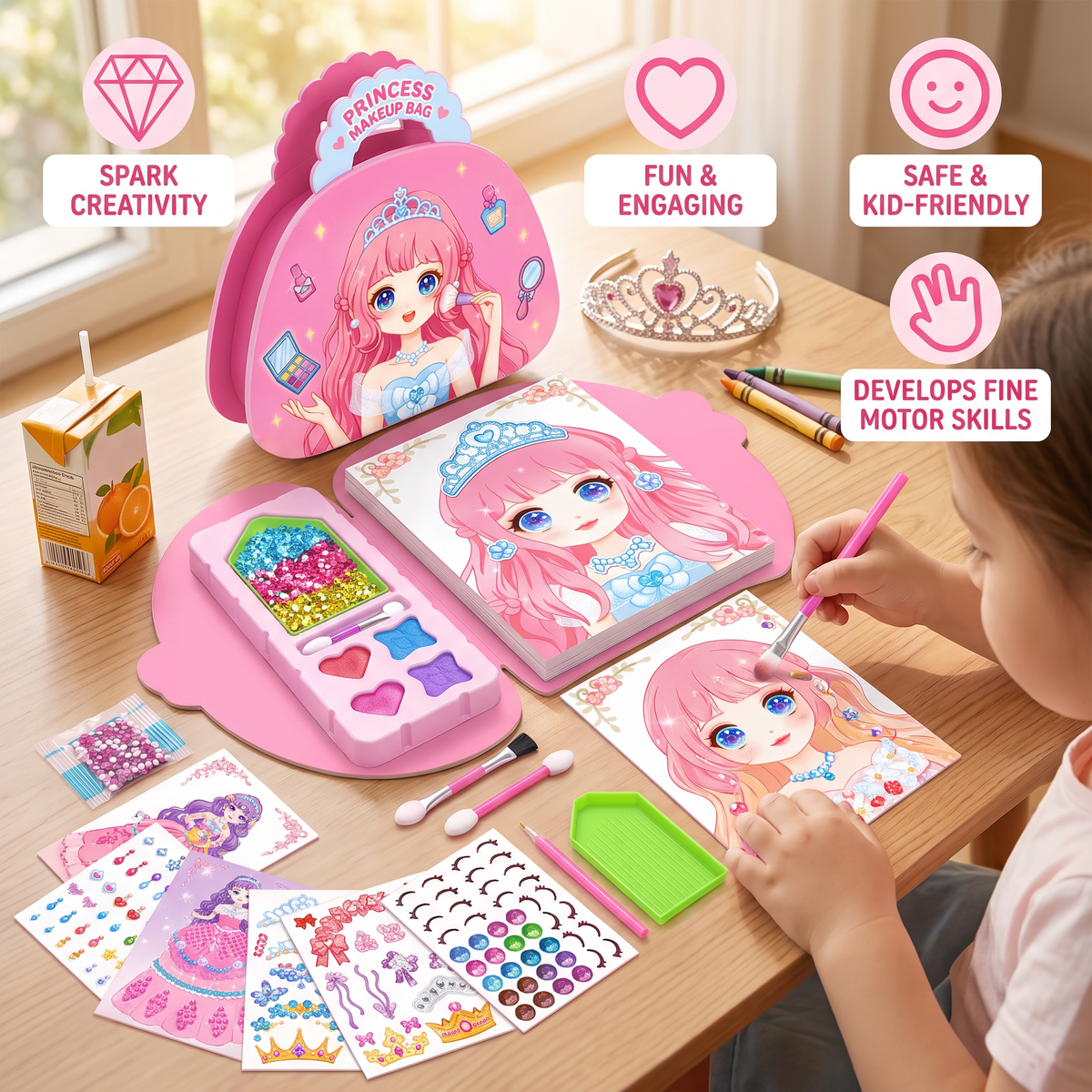 Princess Diamond Painting & Foil Art Book Craft Kit