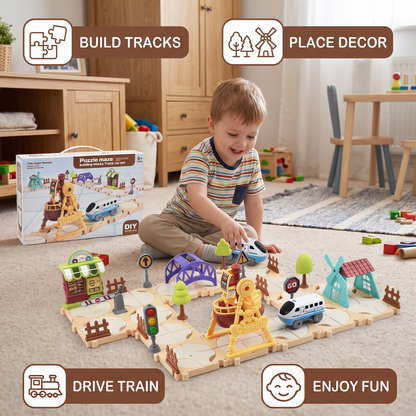 DIY Amusement Park Railway Building Set