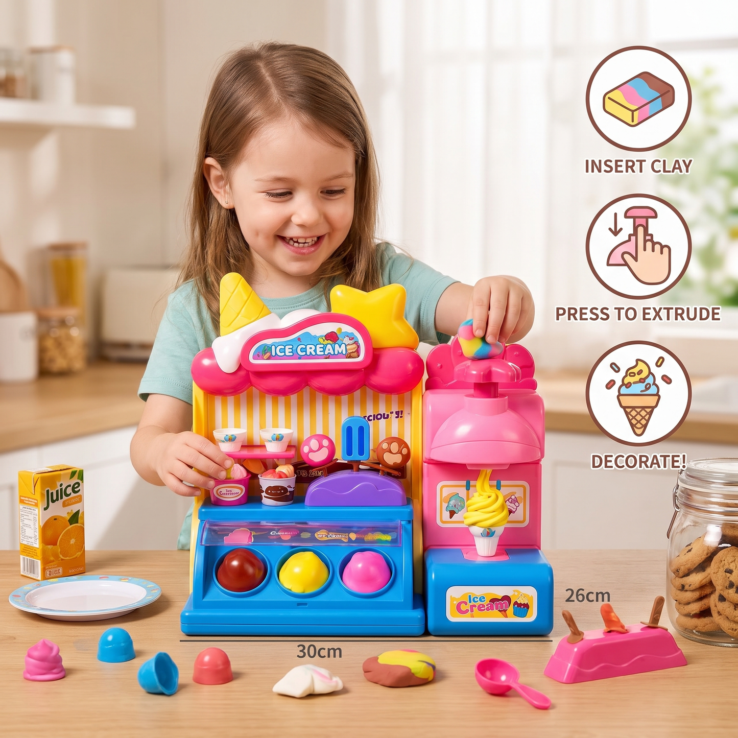 DIY Ice Cream Clay Maker Playset
