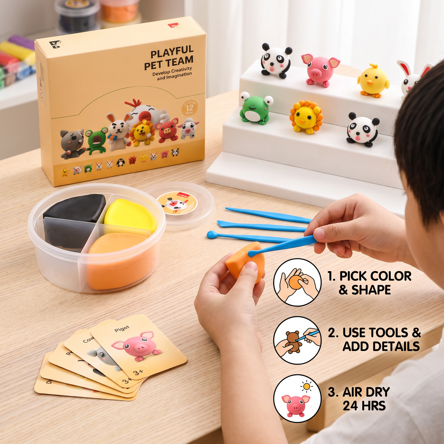 DIY Air Dry Clay Craft Kits for Kids