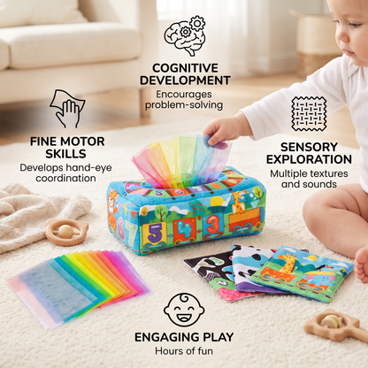 Montessori Magic Tissue Box – Sensory Learning Toy for Babies