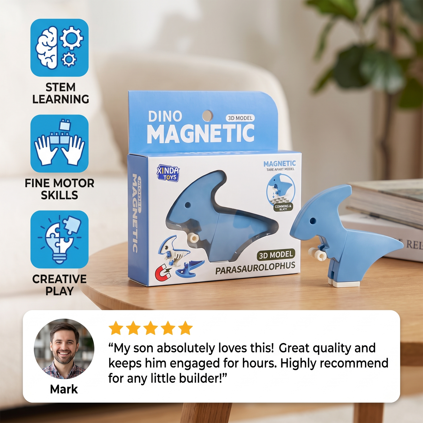 Magnetic Animal Skeleton Builder Set – STEM Take-Apart Learning Toy