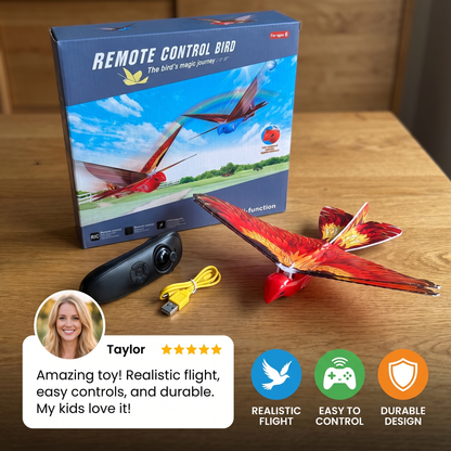 Remote Control Flapping-Wing Flying Bird Toy for Kids