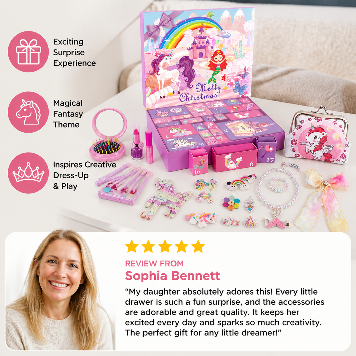 Unicorn & Princess Surprise Advent Calendar for Girls
