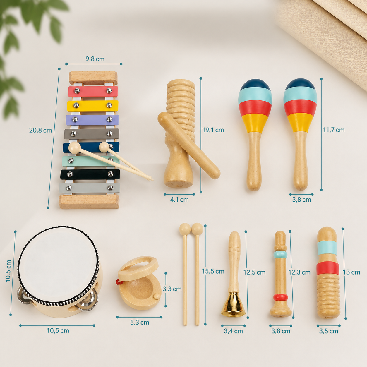 Wooden Musical Instrument Set – Montessori Percussion & Rhythm Learning Toys for Kids