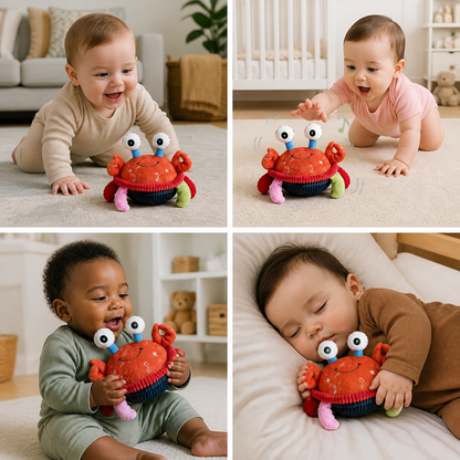 Interactive Musical Crab with Voice Function – Moving Educational Toy for Babies