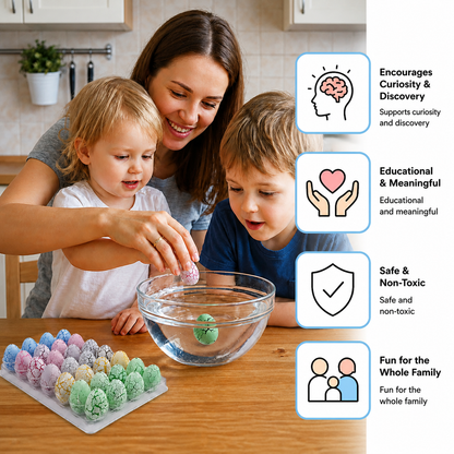 Hatching Dinosaur Egg Kit – Grow-in-Water Dino Eggs with Surprise Toys