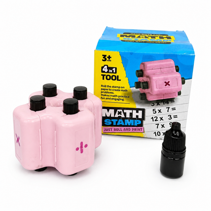 4-in-1 Math Roller Stamp – Addition, Subtraction, Multiplication & Division Practice