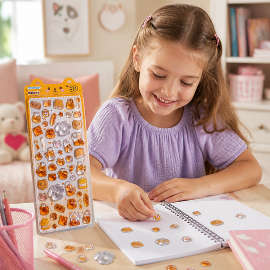 3D Squishy Pet Paw Stickers – Cute Puffy Stickers for Kids