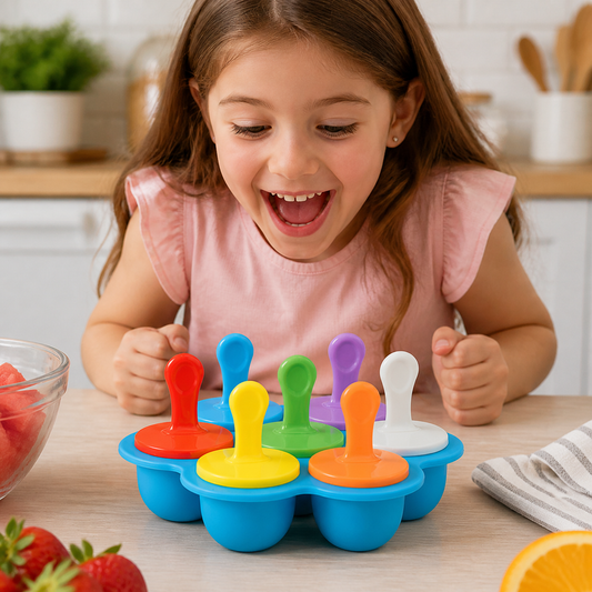 7-Piece Silicone Popsicle Mold – Reusable Ice Pop Maker for Kids