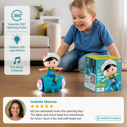 Interactive 360° Dancing Balance Toy with Lights & Music