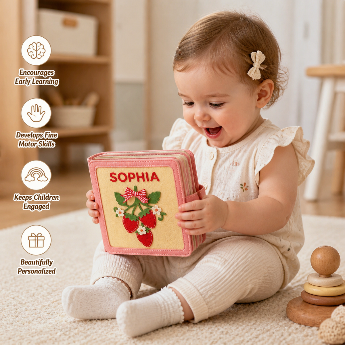 Kids Felt Book Personalized