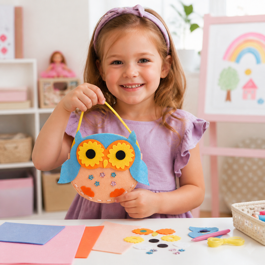 DIY Cute Felt Handbag Sewing Craft Kit for Kids