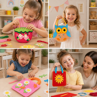 DIY Cute Felt Handbag Sewing Craft Kit for Kids