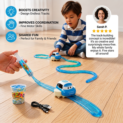 Magic Slime Race Track Set – DIY Electric Car Adventure