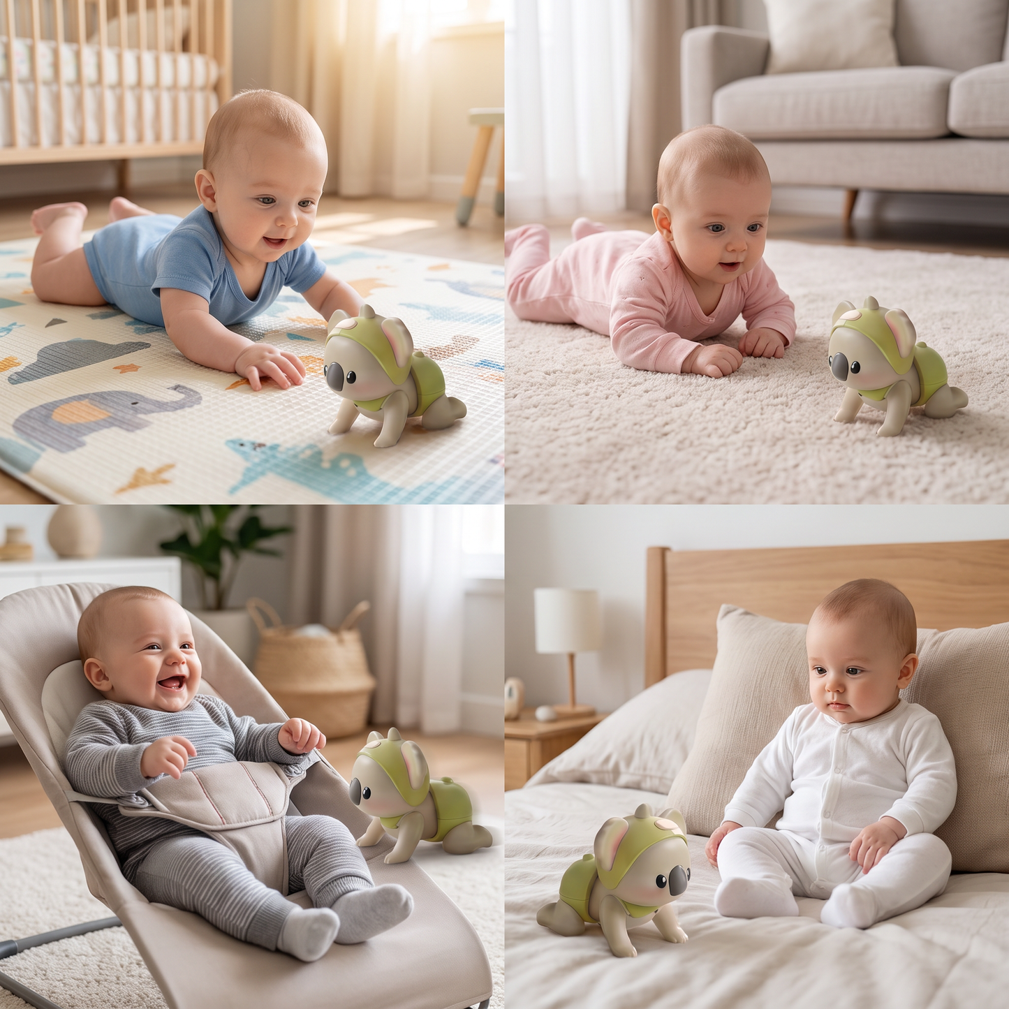 Interactive Crawling Baby Toy with Music & Voice Recording