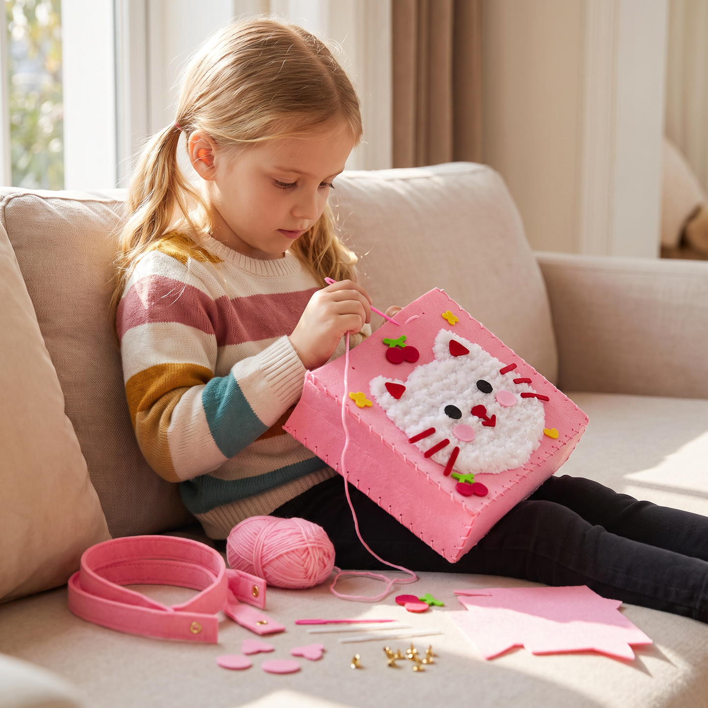 Kids DIY Plush Tote Bag Craft Kit