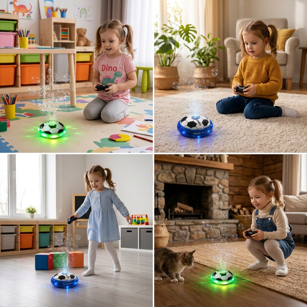 Remote Control Soccer Bubble Ball with Lights & Music