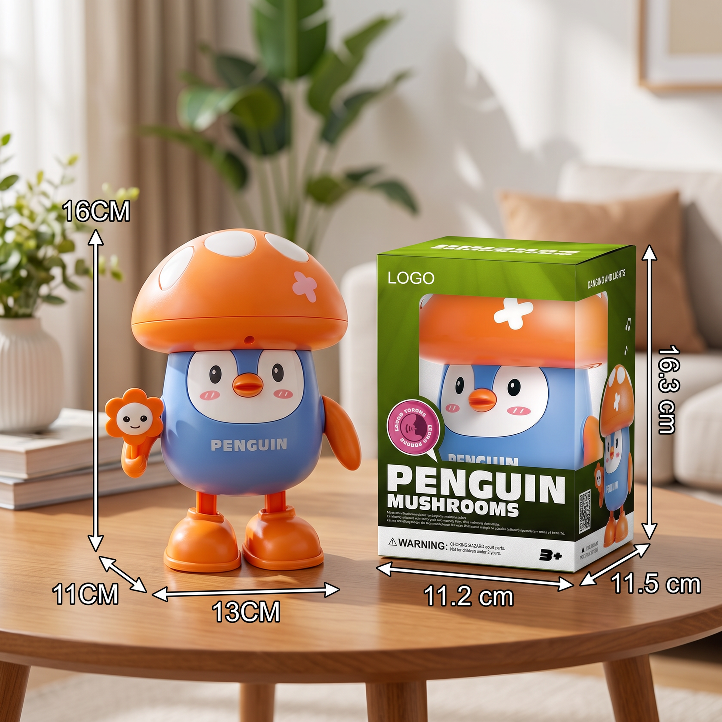 Interactive Talking & Dancing Penguin Toy with Music