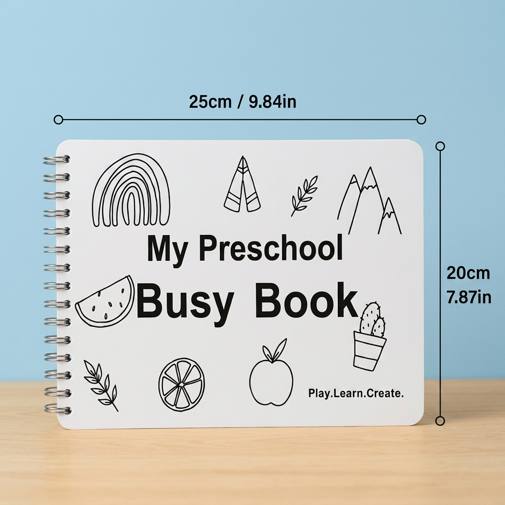 Montessori Busy Book – Reusable Preschool Learning Activity Book