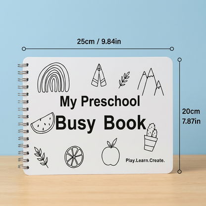 Montessori Busy Book – Reusable Preschool Learning Activity Book