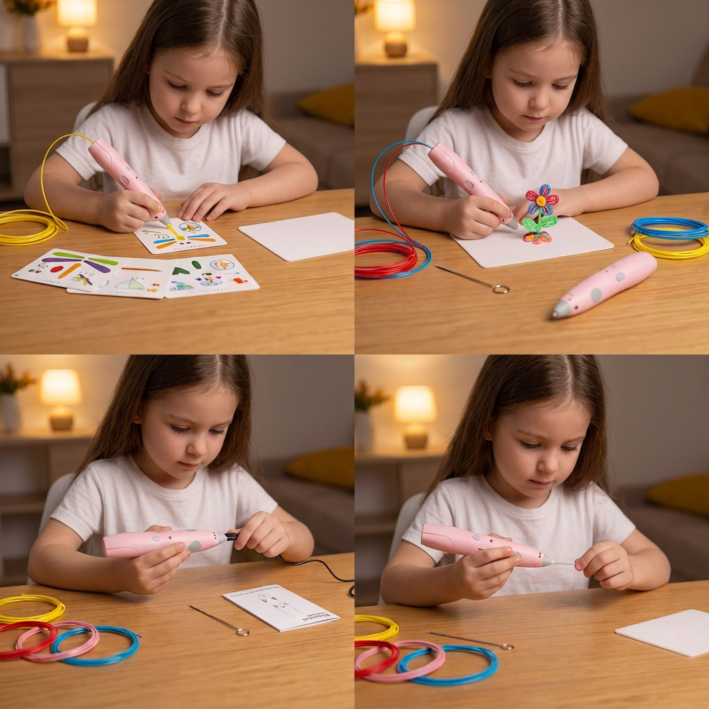 Low-Temperature 3D Pen Set for Kids – Safe DIY STEM Drawing Kit