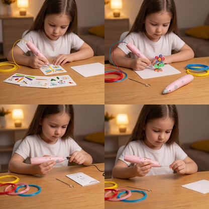 Low-Temperature 3D Pen Set for Kids – Safe DIY STEM Drawing Kit