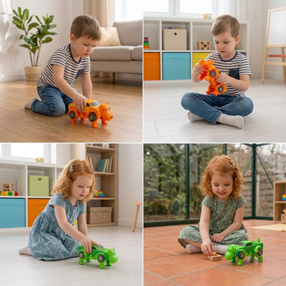 Wind-Up Transforming Animal Car Toy