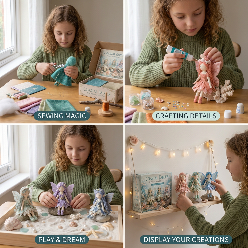 Fairy DIY Sewing Kit for Kids – Make Enchanting Fairy Dolls with Fabric, Accessories & Instructions