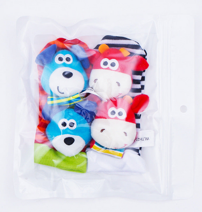 Sensory Baby Plush Socks and Wristband