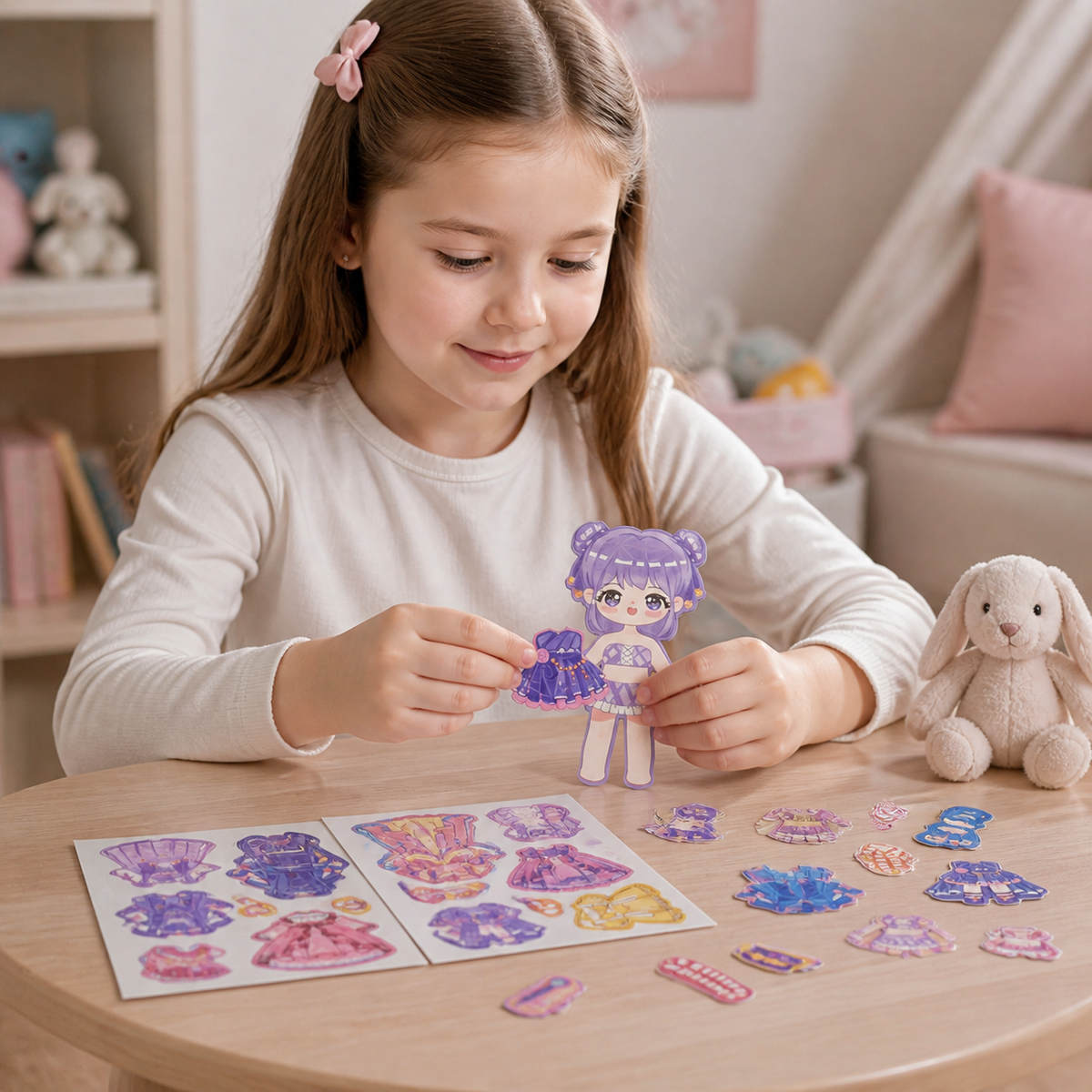 Princess Magnetic Dress-Up Set with 3D Stickers
