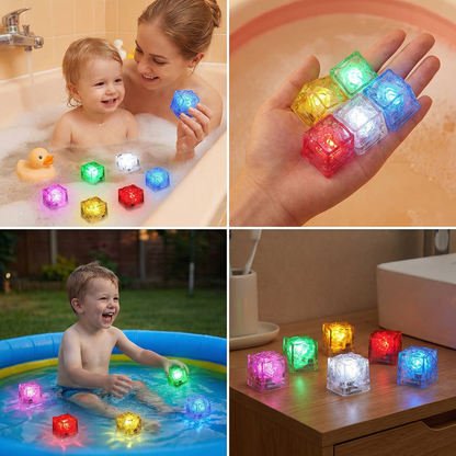 Light-up Bath Cubes Toy for Children Set of 6