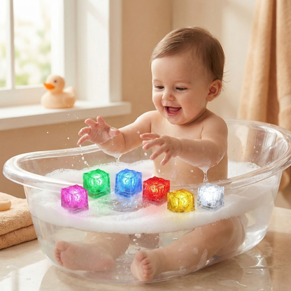 Light-up Bath Cubes Toy for Children Set of 6