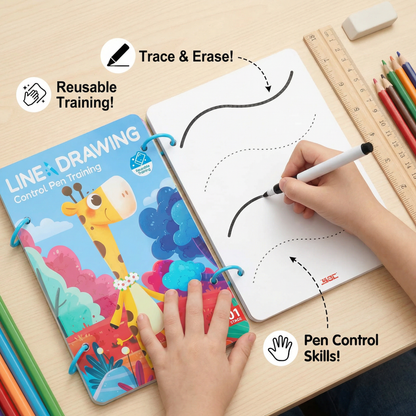 Line Drawing - Pen Control Training Book for Kids