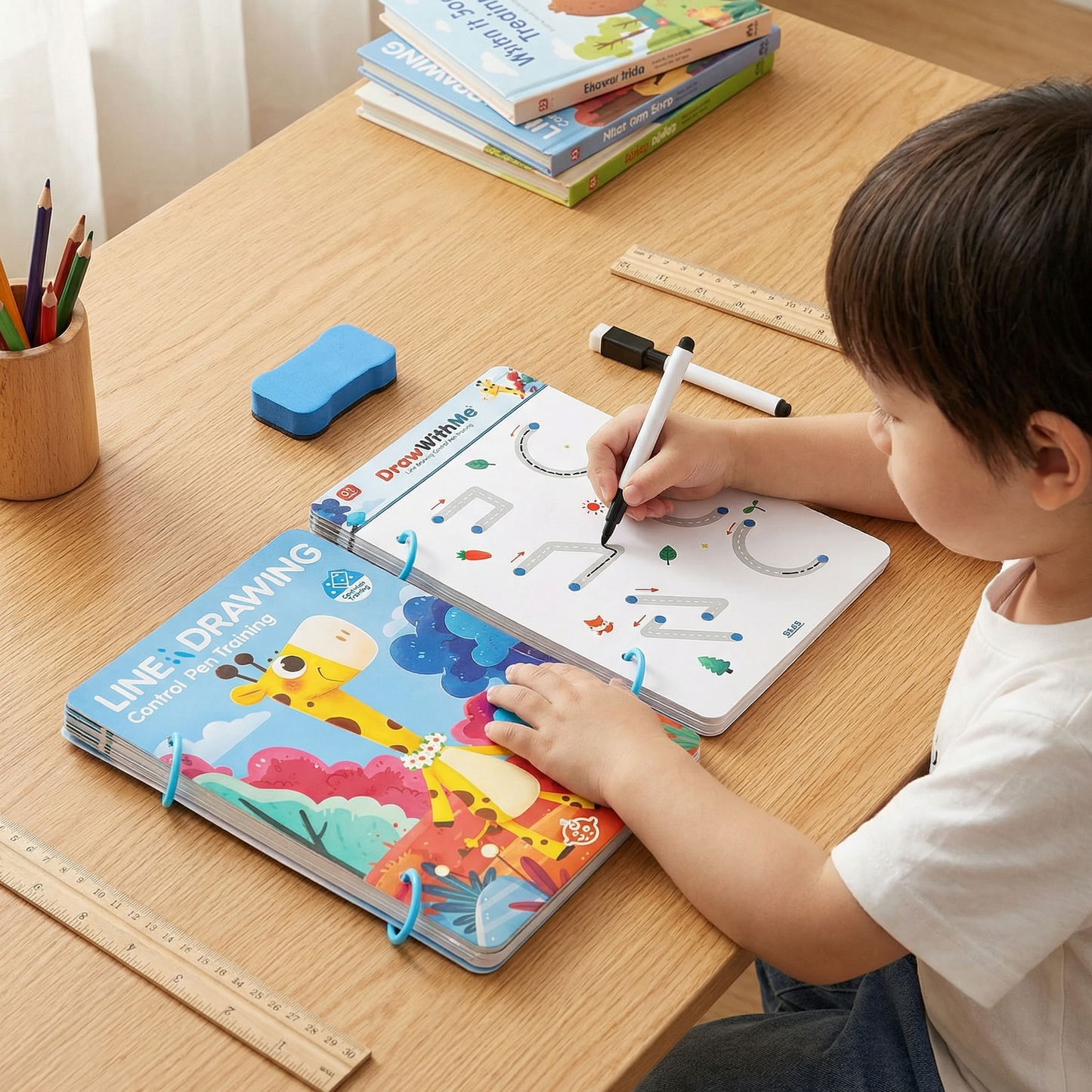 Line Drawing - Pen Control Training Book for Kids